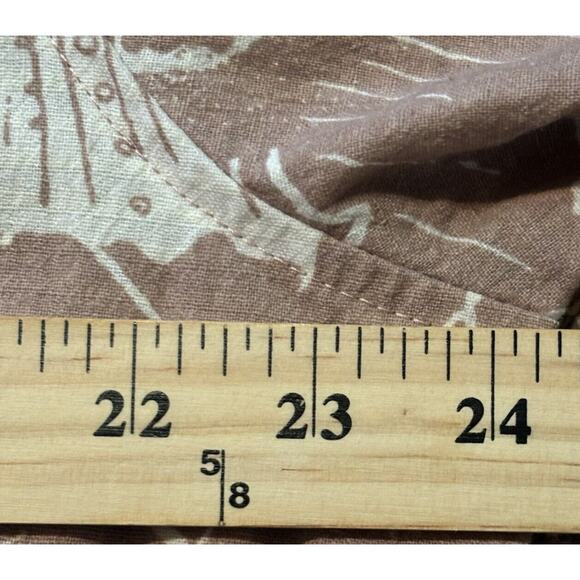 Folk Maui Short Sleeve Button Down Floral Shirt Linen Blend Pink Cream Size XL - Picture 7 of 8